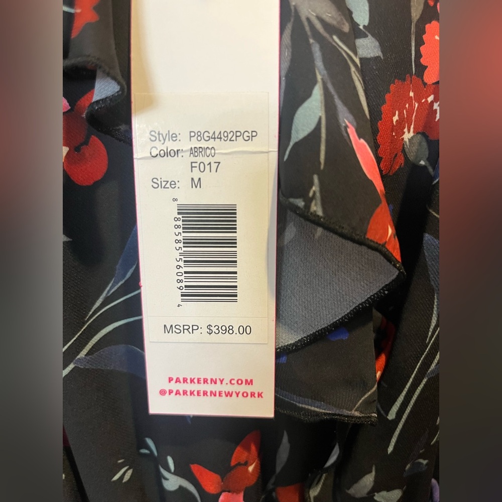 NWT Parker NY Ruffle High Low Floral Dress - Picture 8 of 9